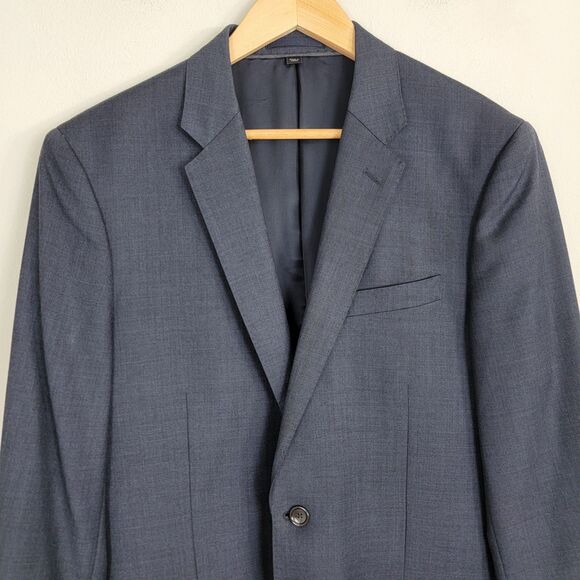 J Crew Tollegno 1900 Ludlow Blazer Mens 42R Blue Single Breasted Sports Jacket - Picture 3 of 16